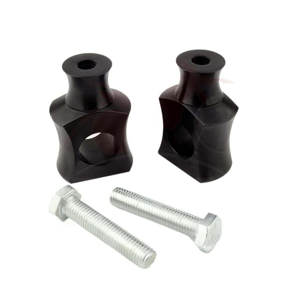LenkererhöHung Motorrad,Lenkerklemme Motorrad 1 Pair Universal 1 Zoll 25mm Aluminium schwarz Motorrad Griff Stange Montage Lenker Risers Klemme(Black) von DLZFUDTY