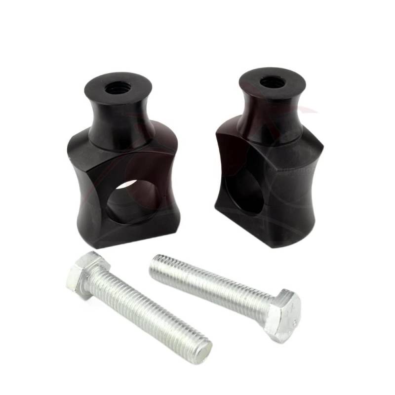 LenkererhöHung Motorrad,Lenkerklemme Motorrad 1 Pair Universal 1 Zoll 25mm Aluminium schwarz Motorrad Griff Stange Montage Lenker Risers Klemme(Black) von DLZFUDTY