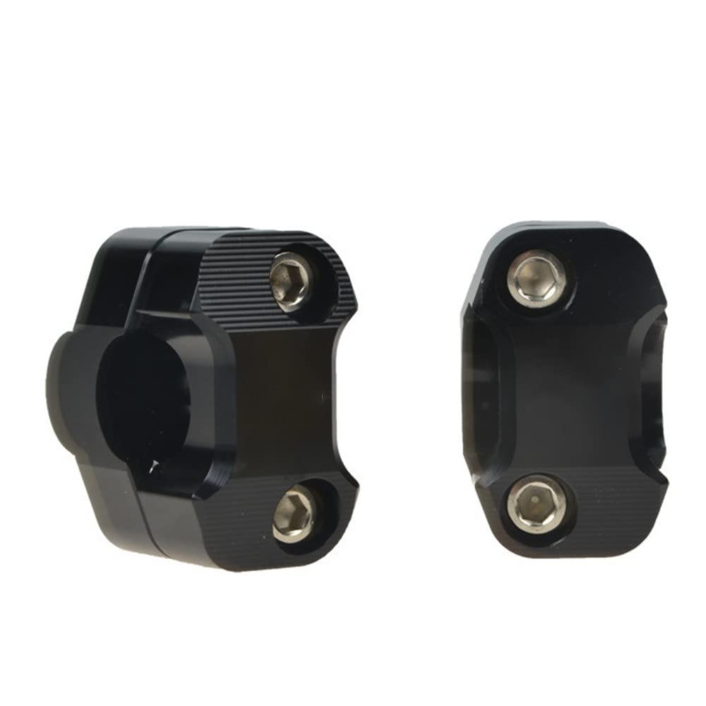 LenkererhöHung Motorrad,Lenkerklemme Motorrad 22mm 28mm Universal Motorrad Lenkerklammern Adapter Lenkrad Lenker Fat Balken Riser Mount(22mm Black) von DLZFUDTY