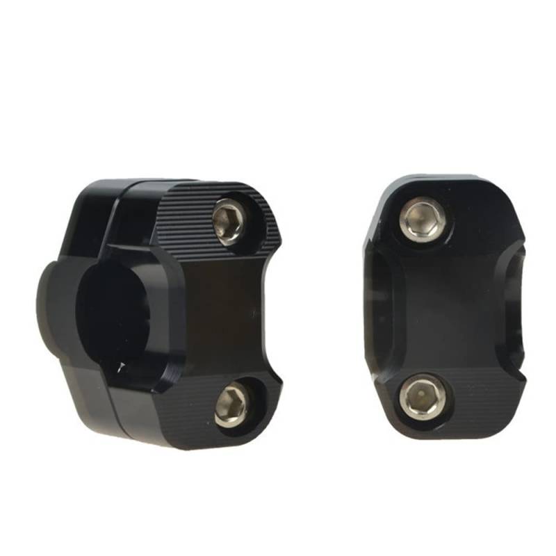 LenkererhöHung Motorrad,Lenkerklemme Motorrad 22mm 28mm Universal Motorrad Lenkerklammern Adapter Lenkrad Lenker Fat Balken Riser Mount(22mm Black) von DLZFUDTY