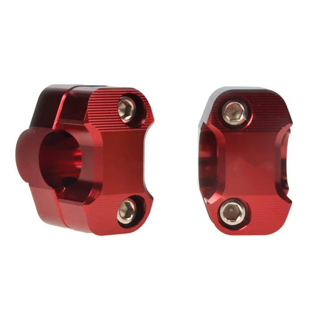 LenkererhöHung Motorrad,Lenkerklemme Motorrad 22mm 28mm Universal Motorrad Lenkerklammern Adapter Lenkrad Lenker Fat Balken Riser Mount(22mm Red) von DLZFUDTY
