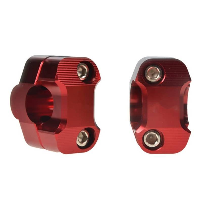LenkererhöHung Motorrad,Lenkerklemme Motorrad 22mm 28mm Universal Motorrad Lenkerklammern Adapter Lenkrad Lenker Fat Balken Riser Mount(22mm Red) von DLZFUDTY