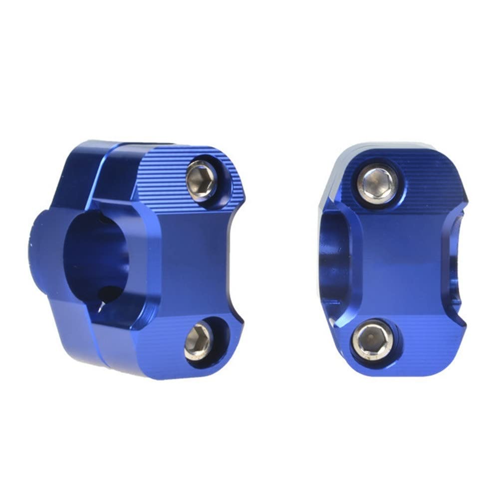 LenkererhöHung Motorrad,Lenkerklemme Motorrad 22mm 28mm Universal Motorrad Lenkerklammern Adapter Lenkrad Lenker Fat Balken Riser Mount(28mm Blue) von DLZFUDTY