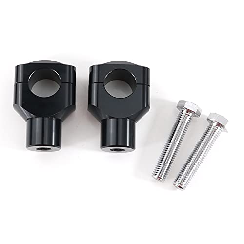 LenkererhöHung Motorrad,Lenkerklemme Motorrad Motorrad CNC-Griffstangen-Riser-Lenker-Riser 25.4mm Fit(Black) von DLZFUDTY