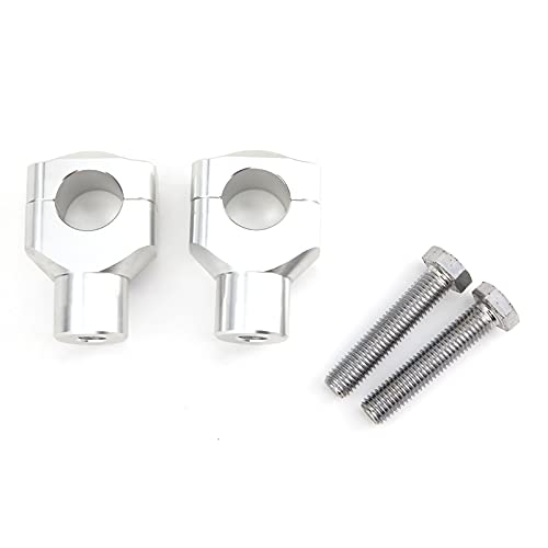 LenkererhöHung Motorrad,Lenkerklemme Motorrad Motorrad CNC-Griffstangen-Riser-Lenker-Riser 25.4mm Fit(Silver) von DLZFUDTY