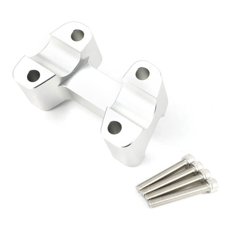 LenkererhöHung Motorrad,Lenkerklemme Motorrad Motorrad CNC-Lenkerhalterung Riser-Klemme 1.5 "Griffstangen-Riser-Spacer(Silver) von DLZFUDTY