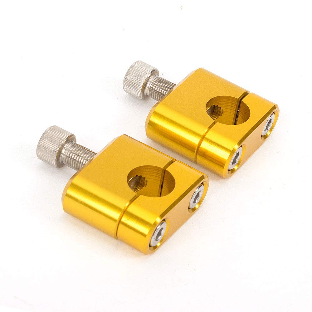 LenkererhöHung Motorrad,Lenkerklemme Motorrad Motorrad-Lenker-Fat-Riser-Halterung-Klemmadapter 7/8 "- 1 1/8"(22mm Gold) von DLZFUDTY