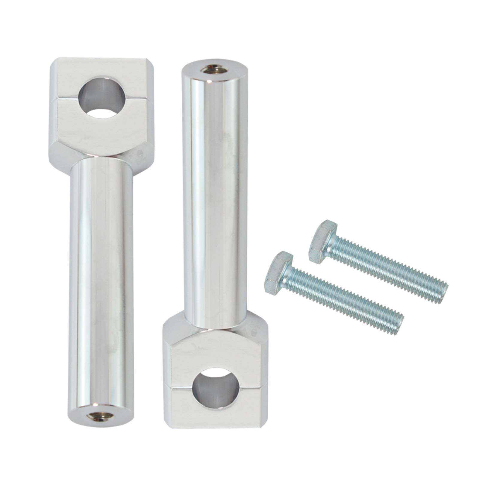 LenkererhöHung Motorrad,Lenkerklemme Motorrad Motorradzubehör Lenker Riser 22/25mm Lenker Klemme Aluminium(Silver 25MM) von DLZFUDTY