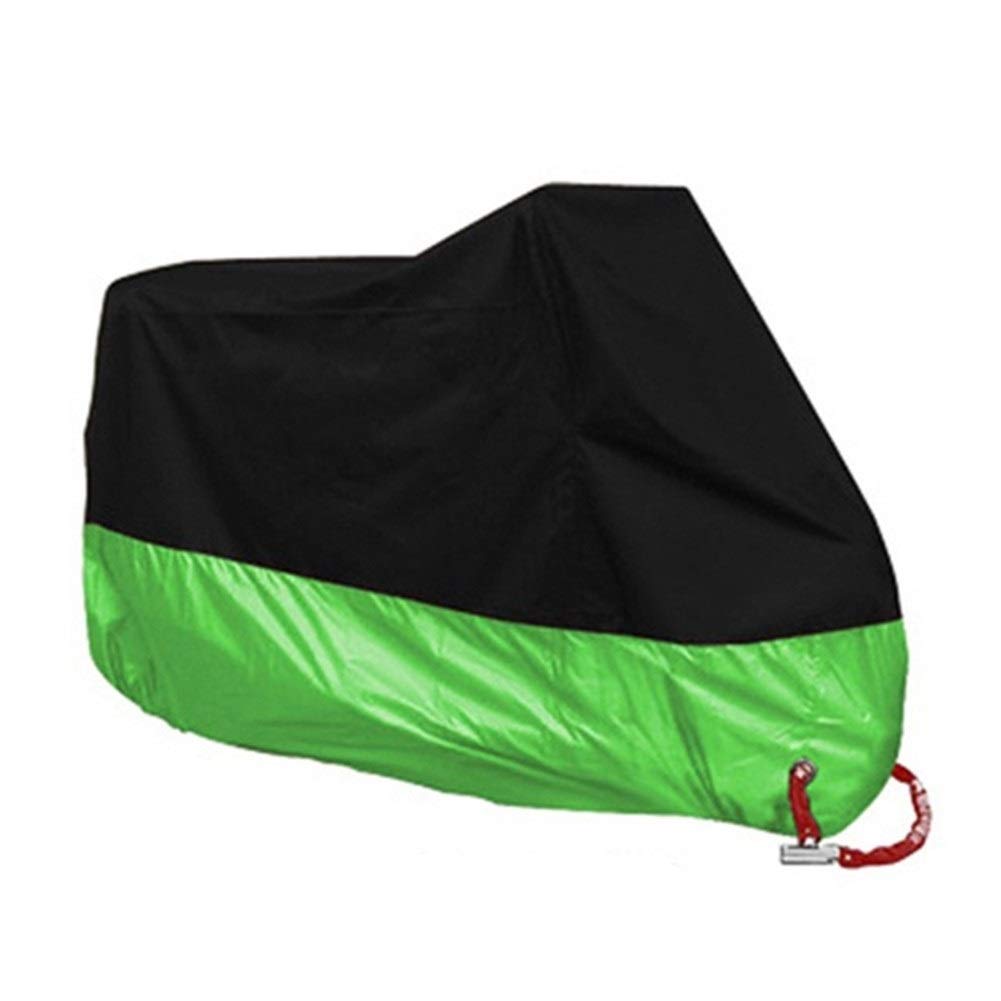 Motorrad Abdeckplane,Motorrad Abdeckplane Outdoor Motorradabdeckungen Plane Abdeckung Tuch Moto Roller Abdeckung Protector Wasserdicht Regen Staubdicht Bicicletta Fahrrad Fall Zelt(Green,M 1800mm) von DLZFUDTY