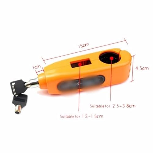 Motorrad Schloss,Motorradschloss Universal Motorradschloss Roller Lenkerschloss Bremsgasgriff Diebstahlschutz Sicherheitsschlösser Diebstahlsicherung(Red) von DLZFUDTY