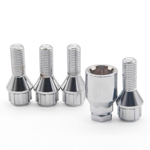 Radmuttern,Radmutter 4 * M12 x 1,5 +1 Aluminiumlegierung-Radsicherungsbolzen, Reifen-Diebstahlsicherungsschrauben, Muttern passend for BMW E30 E36 E46 E81 E82 E87 E88 E90 2003-2013 Radmuttern,Radmutter 4 * M12 x 1,5 +1 Aluminiumlegierung-Radsicherungsbolzen, Reifen-Diebstahlsicherungsschrauben, Muttern passend for BMW E30 E36 E46 E81 E82 E87 E88 E90 2003-2013 von DLZFUDTY