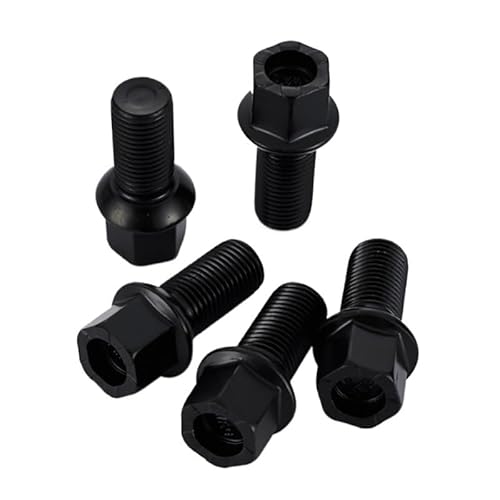 Radmuttern,Radmutter 4 Stück angepasste Reifenschraube, Radnabenbolzen, passend for VW Golf Jetta Polo Scirocco, passend for Audi A6L A4L A1 A3 A5(4P) von DLZFUDTY