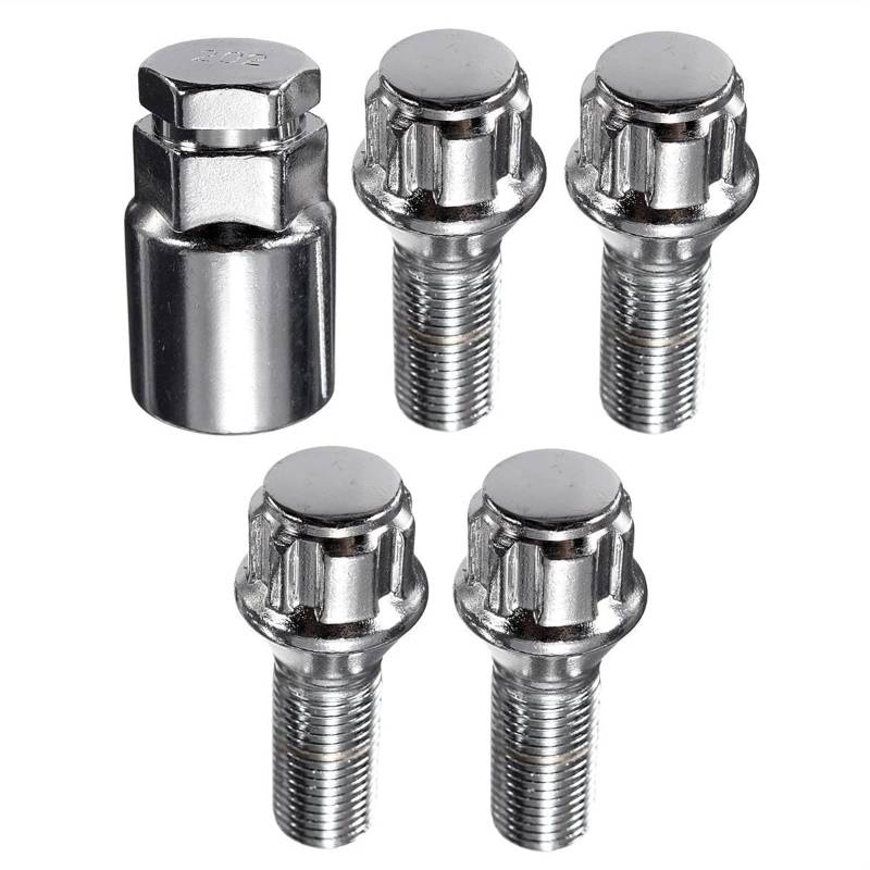 Radmuttern,Radmutter 5pcs / Set Legierungs-Rad-Lock-Bolzen Verriegelungssicherheits-Nase-Nüsse von DLZFUDTY