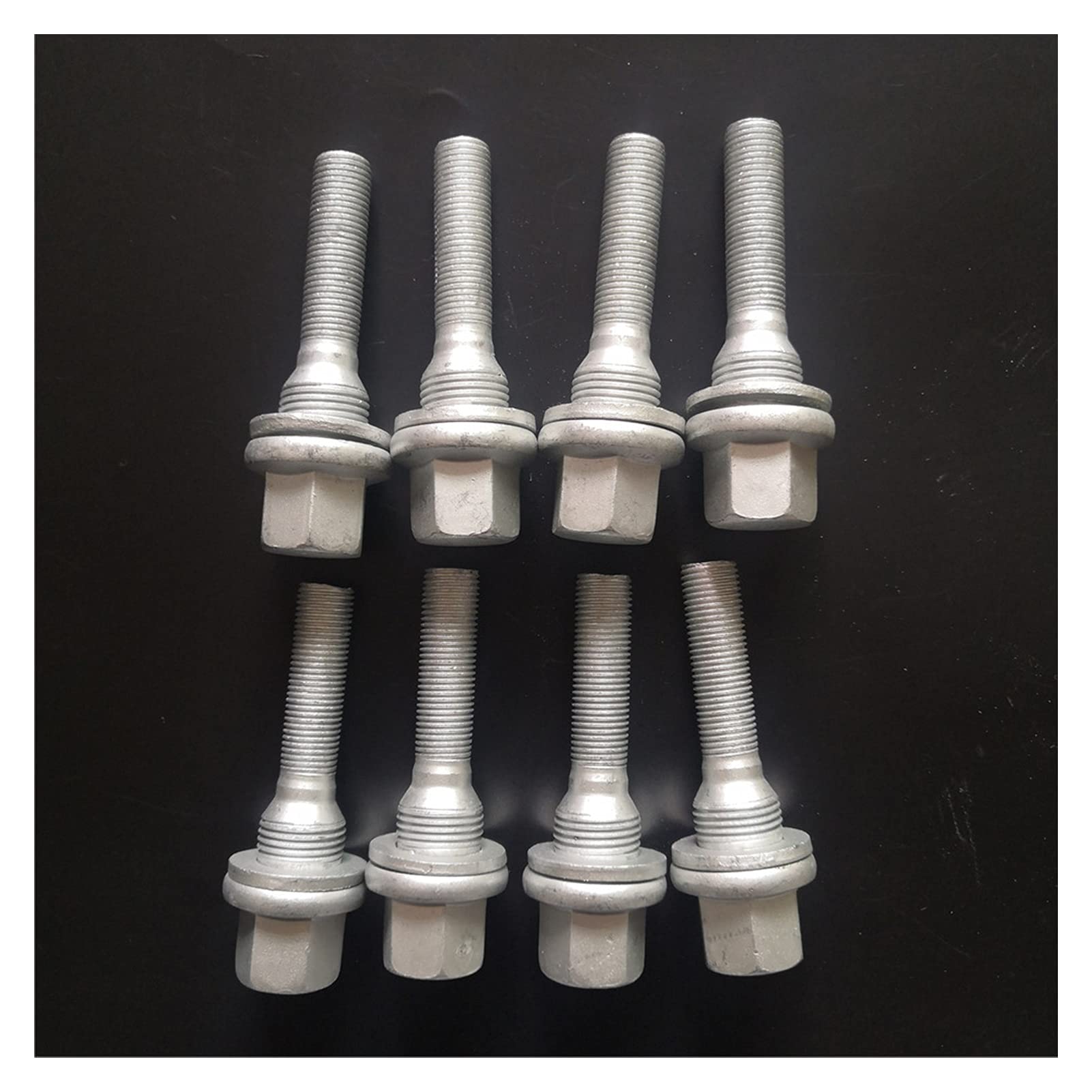 Radmuttern,Radmutter M12 X 1,25 Rad Lange Fadenschrauben Flache Sitzscheibe Reifen Bolzen Passend für Citroen Peugeot 301 3008 308 406 607(8 PCS) von DLZFUDTY