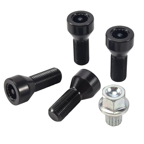 Radmuttern,Radmutter M14 x 1,25 Auto-Radsicherungsbolzen, Radnabenmutter, Diebstahlsicherungsschraube mit Schlüssel, Auto-Diebstahlsicherungsschraube, passend for BMW-R50 1 2 3 4 5 6 Radmuttern,Radmutter M14 x 1,25 Auto-Radsicherungsbolzen, Radnabenmutter, Diebstahlsicherungsschraube mit Schlüssel, Auto-Diebstahlsicherungsschraube, passend for BMW-R50 1 2 3 4 5 6 von DLZFUDTY