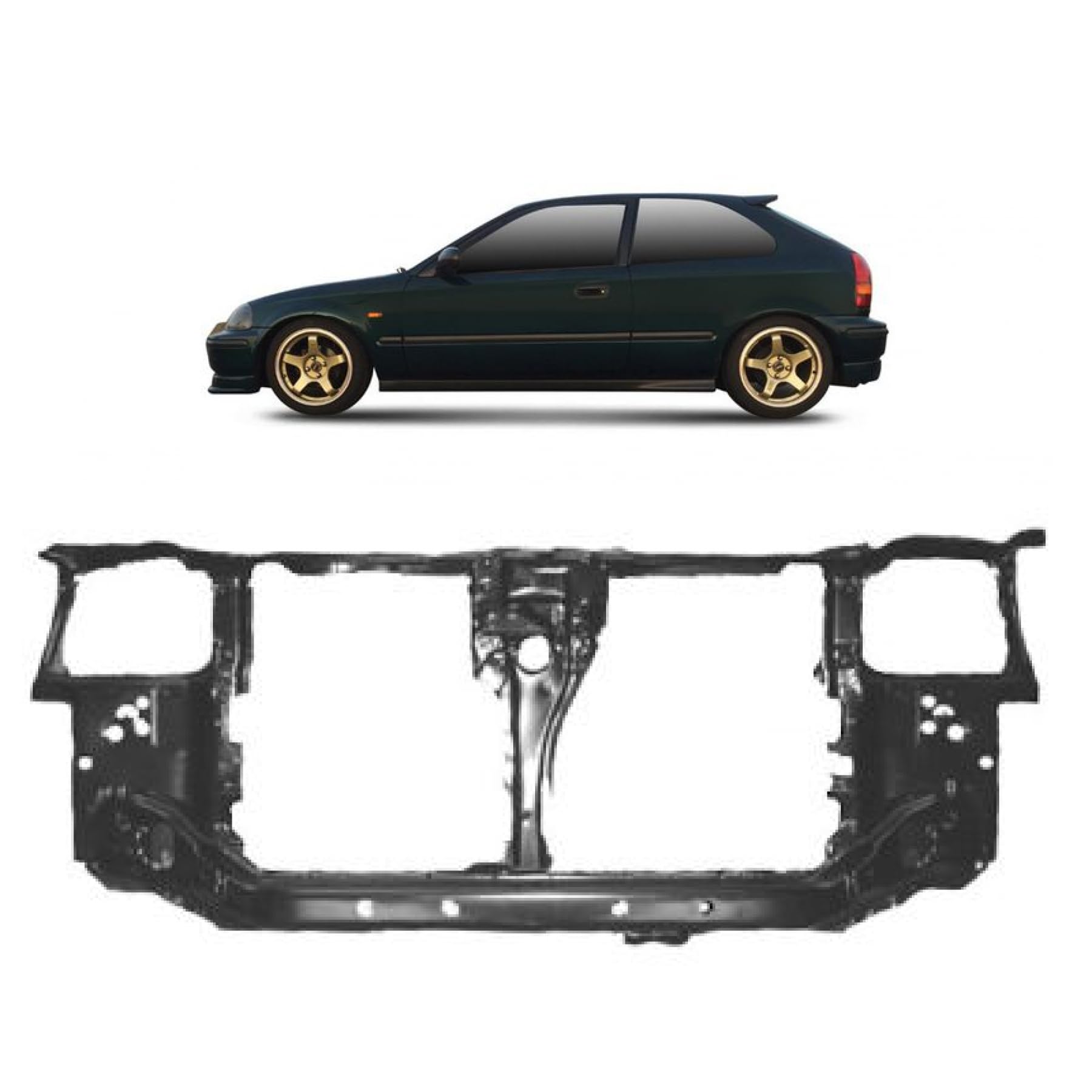 DM Autoteile 101493 Frontgerüst Schlossträger vorne kompatibel für Honda Civic VI Hatchback EJ, EK Coupe EM1 DM Autoteile 101493 Frontgerüst Schlossträger vorne kompatibel für Honda Civic VI Hatchback EJ, EK Coupe EM1 von DM Autoteile