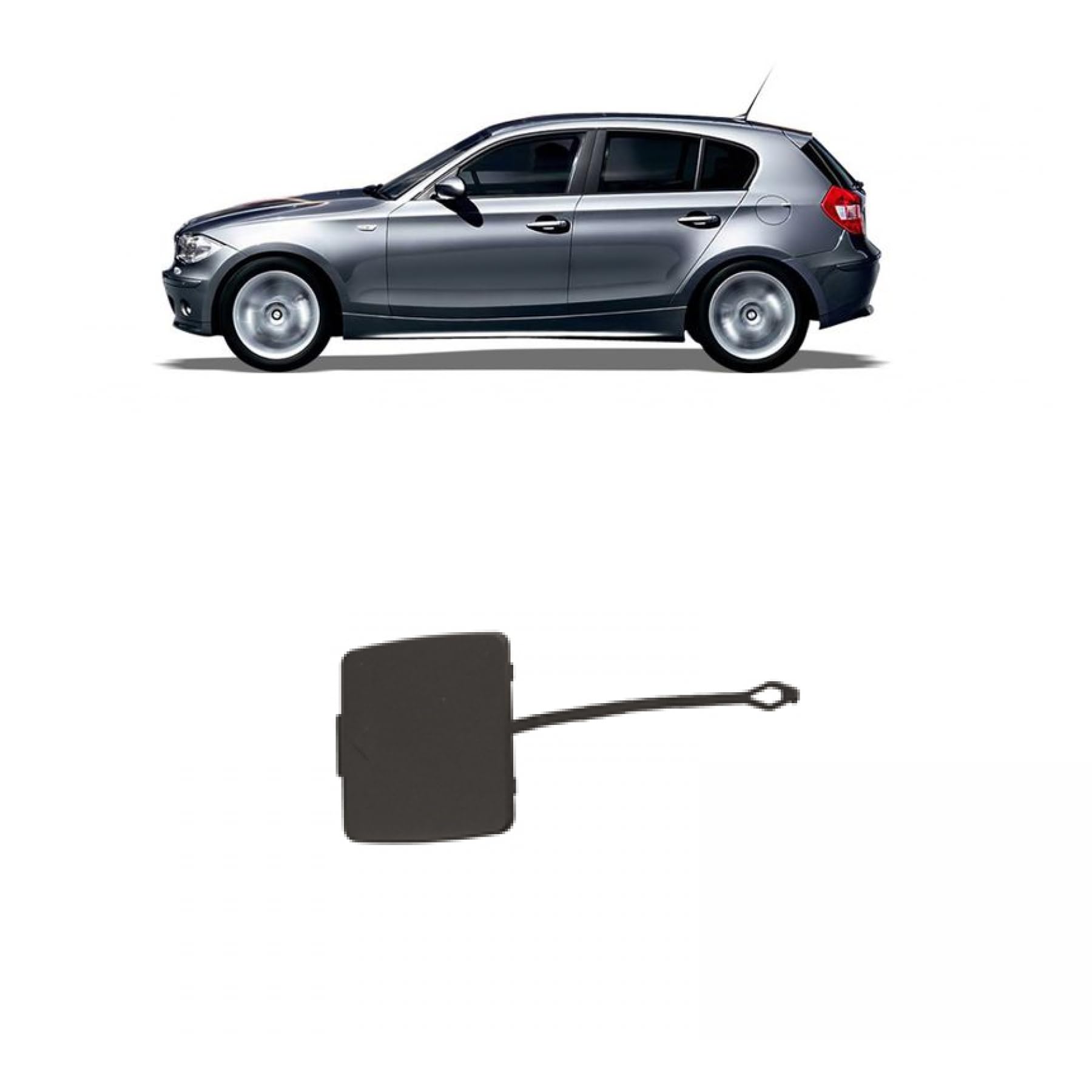 DM Autoteile 103894 Abschlepphaken Abdeckung Zughaken Stoßstange hinten kompatibel für BMW 1er 04-07 von DM Autoteile