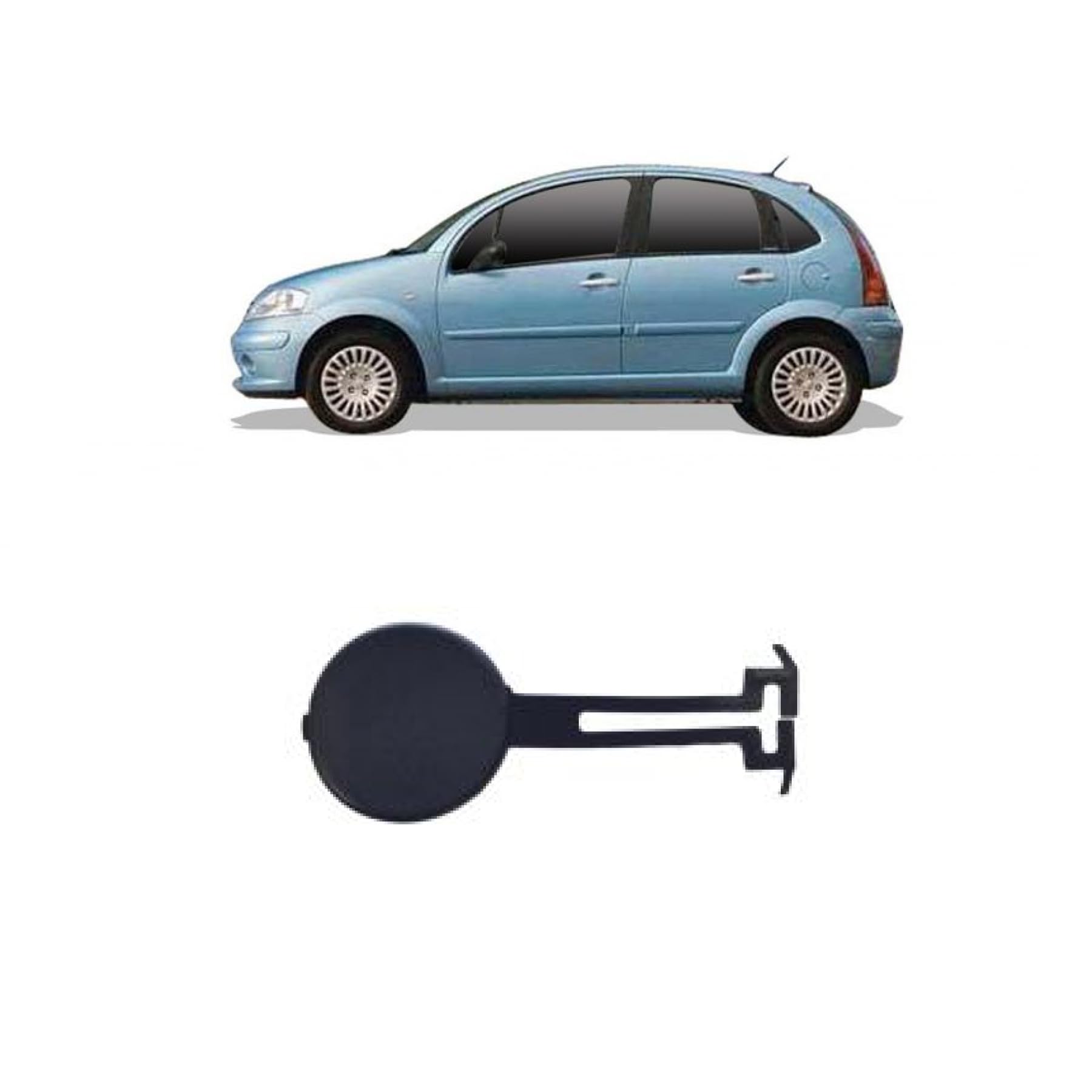 DM Autoteile 104033 Abschlepphaken Abdeckung Stoßstange vorne kompatibel für Citroen C3 I ab 02 DM Autoteile 104033 Abschlepphaken Abdeckung Stoßstange vorne kompatibel für Citroen C3 I ab 02 von DM Autoteile