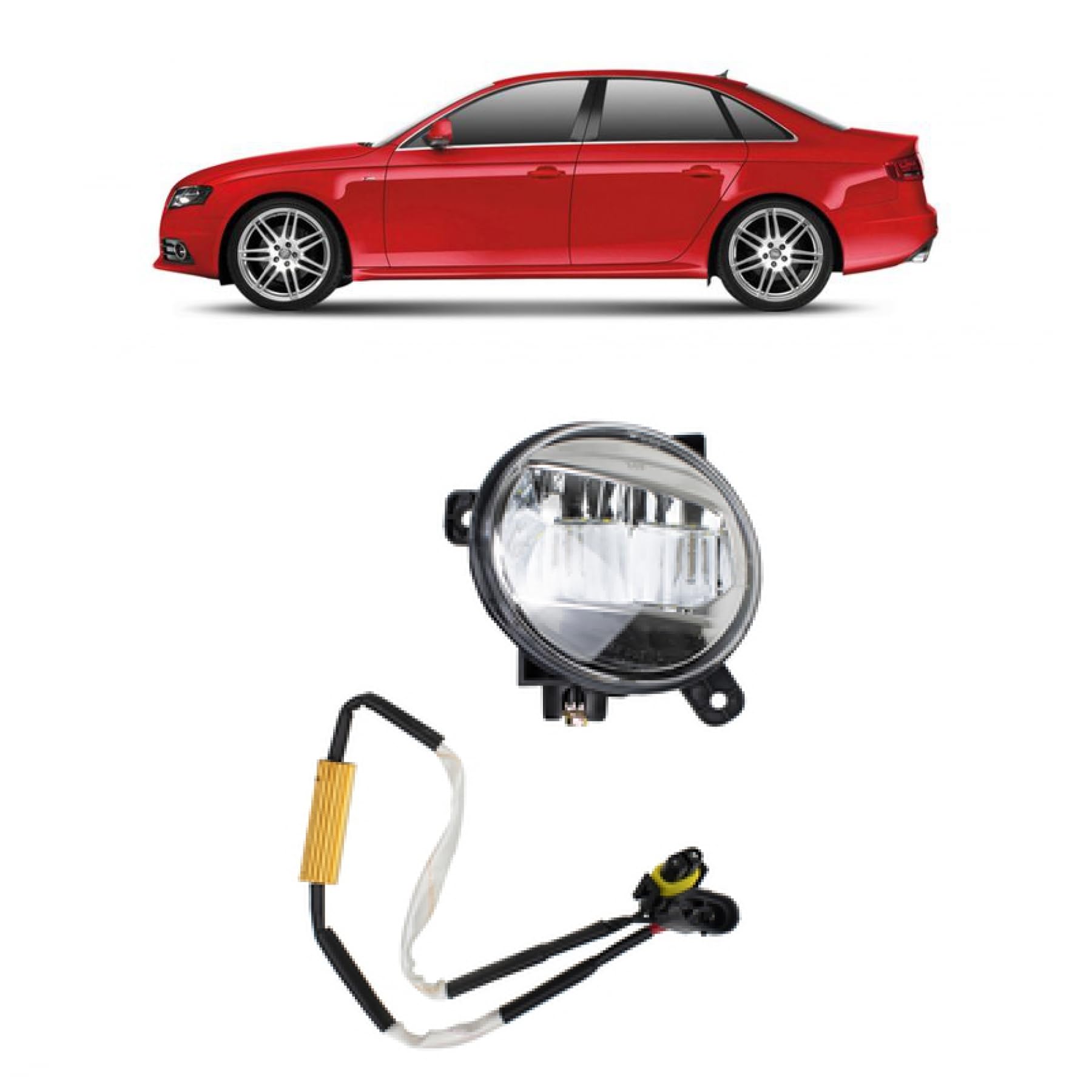 DM Autoteile 107876 Nebelscheinwerfer links LED kompatibel für Audi A4 B8 8K2 Avant 8K5 Q5 8RB Seat Exeo ST von DM Autoteile