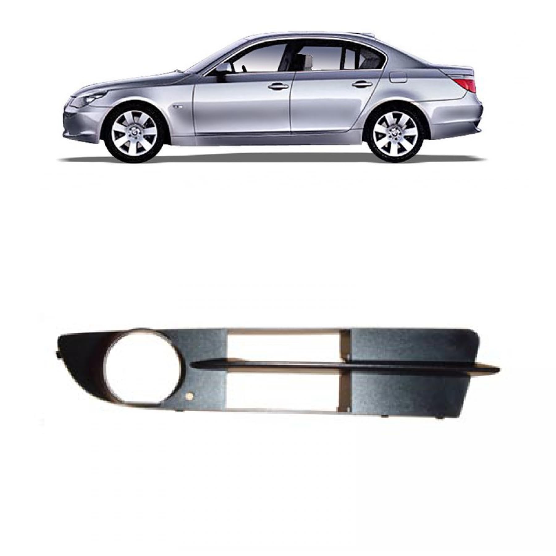 DM Autoteile 114818 Nebelscheinwerfer Gitter außen vorne links kompatibel für BMW 5er Touring E60 E61 2003-2007 von DM Autoteile
