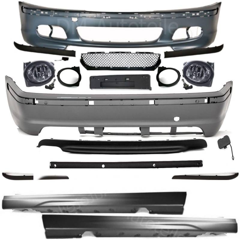 DM Autoteile 1218 LIMOUSINE Bodykit Stoßstange Set kompatibel für BMW E46+Zubehör für M Paket II +ABE von DM Autoteile