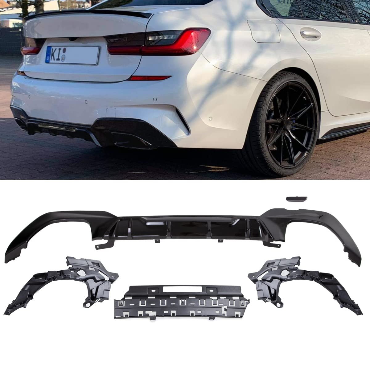 DM Autoteile 14170 Sport-Performance Competition Heckdiffusor 340i Schwarz Glanz kompatibel für BMW 3er G20 G21 M-Paket ab 2019 + ABE DM Autoteile 14170 Sport-Performance Competition Heckdiffusor 340i Schwarz Glanz kompatibel für BMW 3er G20 G21 M-Paket ab 2019 + ABE von DM Autoteile