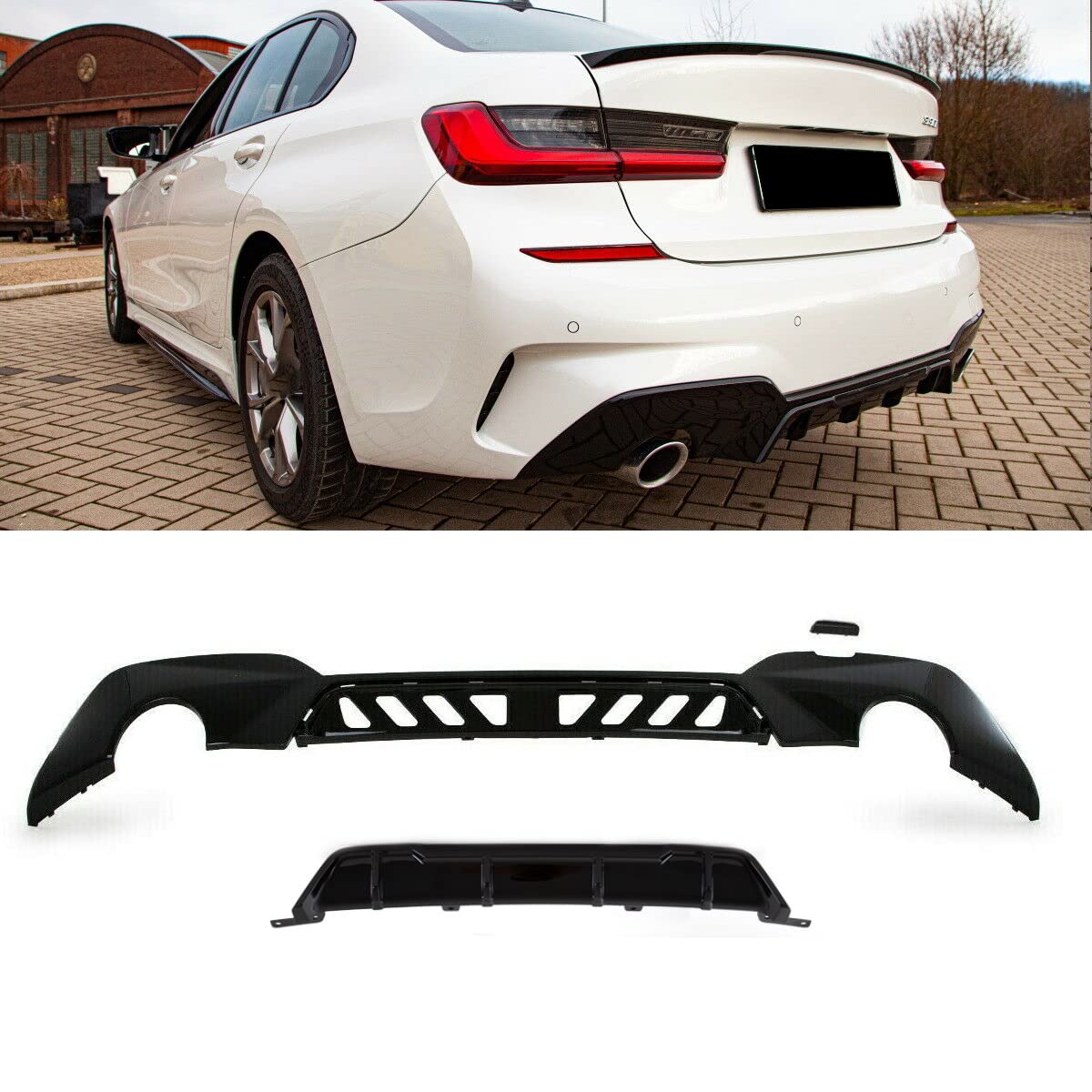 DM Autoteile 14180 Sport-Performance Heckdiffusor schwarz Glanz kompatibel für BMW 3er G20 G21 M-Paket ab 2019 DM Autoteile 14180 Sport-Performance Heckdiffusor schwarz Glanz kompatibel für BMW 3er G20 G21 M-Paket ab 2019 von DM Autoteile