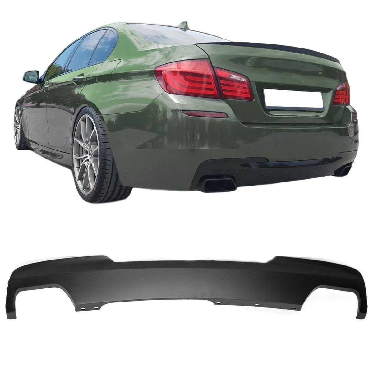 DM Autoteile 1473 Diffusor Heckdiffusor Schwarz 4 Rohr/Oval kompatibel für BMW F10 F11 M-Paket M550 DM Autoteile 1473 Diffusor Heckdiffusor Schwarz 4 Rohr/Oval kompatibel für BMW F10 F11 M-Paket M550 von DM Autoteile