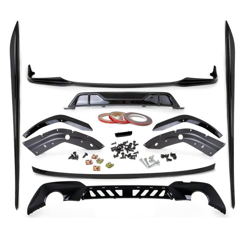 DM Autoteile 15027 Sport-Performance Bodykit + Spoiler Schwarz Hochglanz kompatibel für BMW 3er G20 G21 mit M-Paket von DM Autoteile