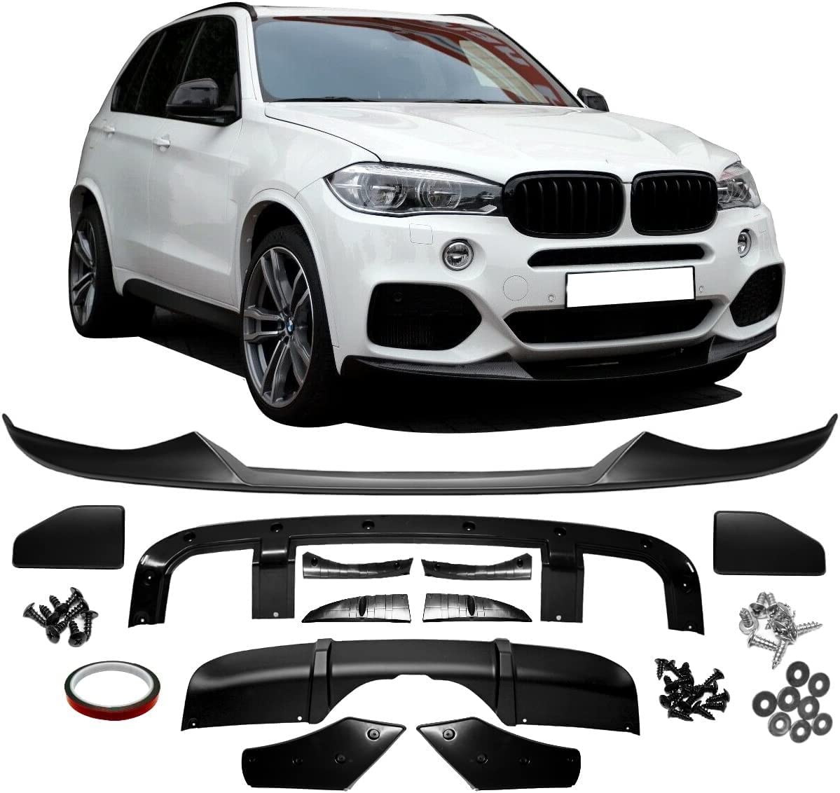 DM Autoteile 1725 Sport-Performance Set Aero Spoiler Kit Schwarz Matt kompatibel für BMW X5 F15 M-Paket DM Autoteile 1725 Sport-Performance Set Aero Spoiler Kit Schwarz Matt kompatibel für BMW X5 F15 M-Paket von DM Autoteile