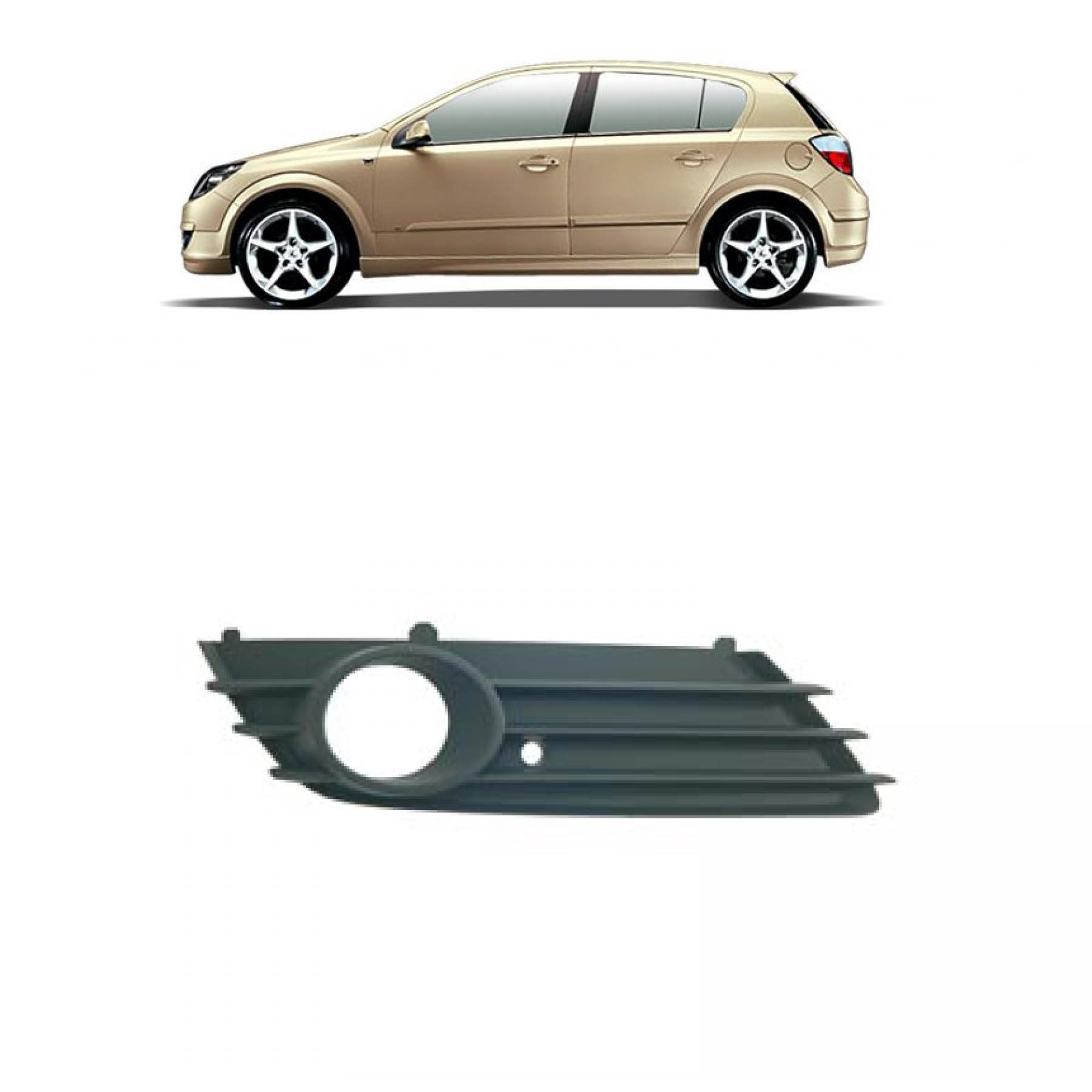 DM Autoteile 282719 Nebelscheinwerfer Gitter rechts kompatibel für Opel Astra H Kombi Caravan VFL Bj. 2004-2006 von DM Autoteile