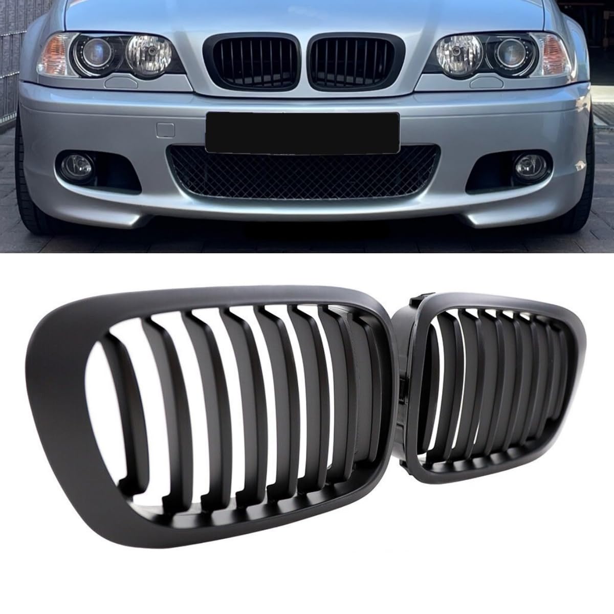 DM Autoteile 2x Kühlergrill Schwarz Matt SET passt für 3er E46 Coupe Cabrio 99-03 SPORT DM Autoteile 2x Kühlergrill Schwarz Matt SET passt für 3er E46 Coupe Cabrio 99-03 SPORT von DM Autoteile