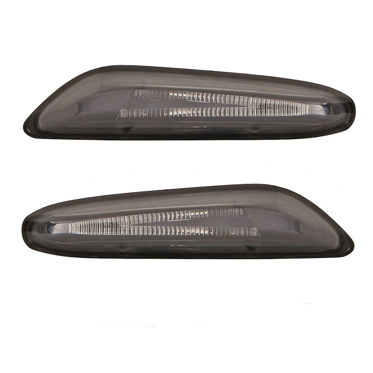 DM Autoteile 2x Seitenblinker LED SET Schwarz Smoke passt für 1er E81 E82 E87 E88 X1 E84 von DM Autoteile