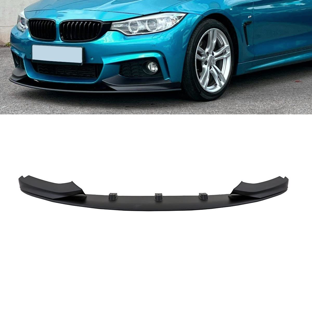 DM Autoteile 3-1583 Performance Schwarz Matt Front Spoiler Lippe kompatibel für BMW 4er F32 F33 F36 mit M-Paket von DM Autoteile