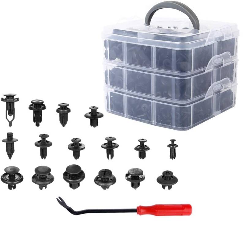 630 Teile XXL Box Befestigungsclips Nieten Stifte Universal Reparatur Kit + Hebelwerkzeug DM Autoteile 2142 von DM Autoteile