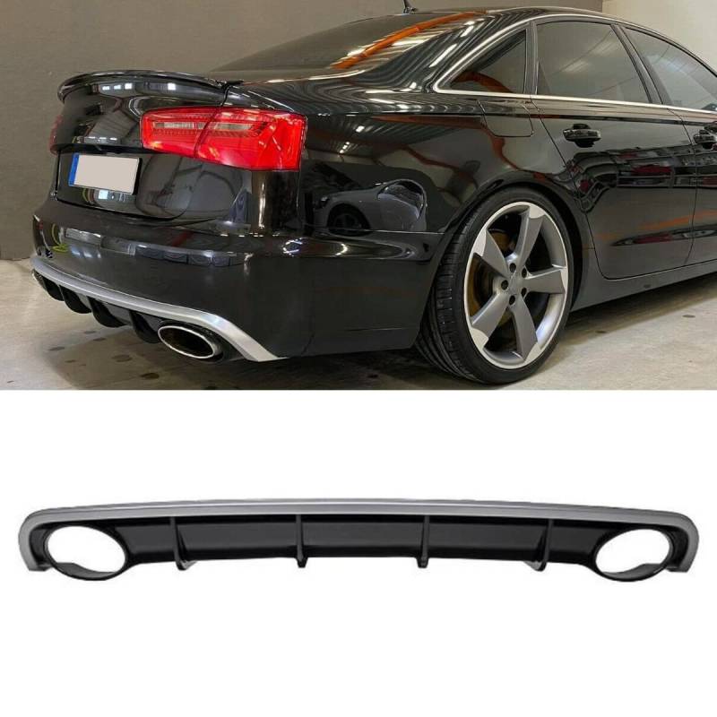 DM Autoteile 4310 Diffusor Stoßstange + Auspuffeinlass kompatibel für Audi A6 C7 4G Limousine RS6 Anlage 11-15 von DM Autoteile