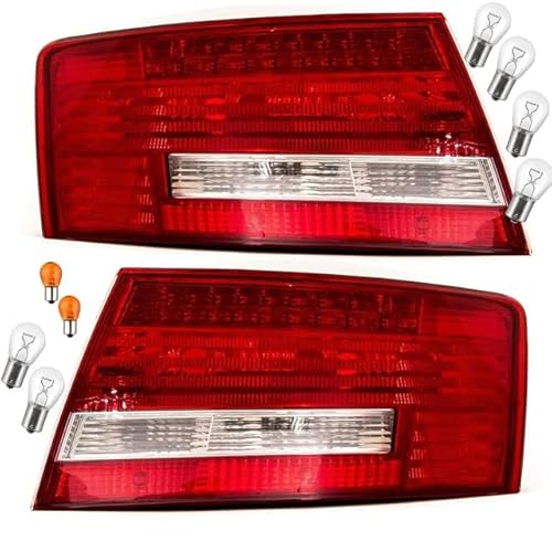 DM Autoteile A6 4F2 C6 LED Rückleuchten SET Rot Weiß Limousine 04-08 + LEDs + Birnen XXL von DM Autoteile