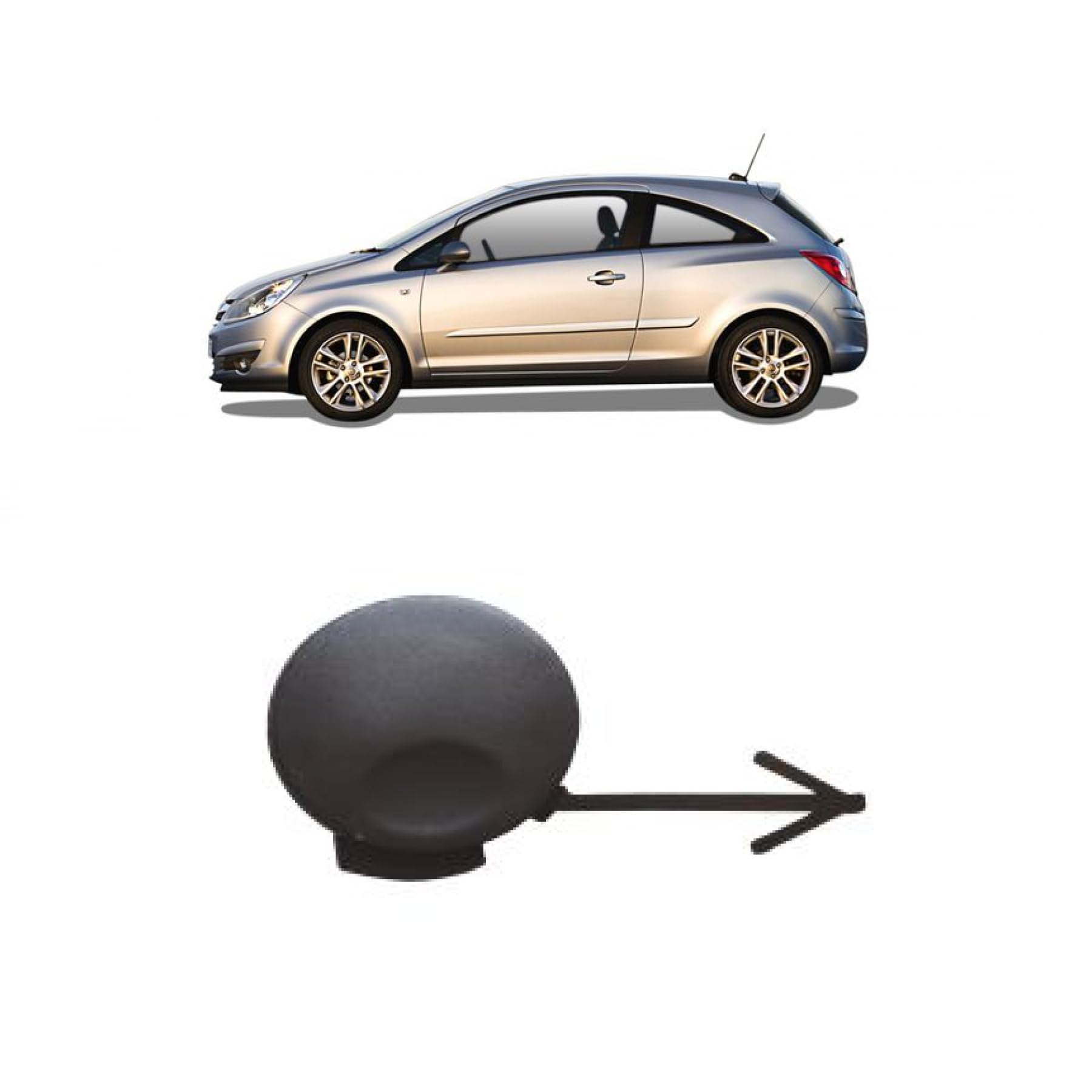 DM Autoteile Abschlepphaken Abdeckung Stoßstange vorne links kompatibel für Opel Corsa D 06-11 DM Autoteile Abschlepphaken Abdeckung Stoßstange vorne links kompatibel für Opel Corsa D 06-11 von DM Autoteile