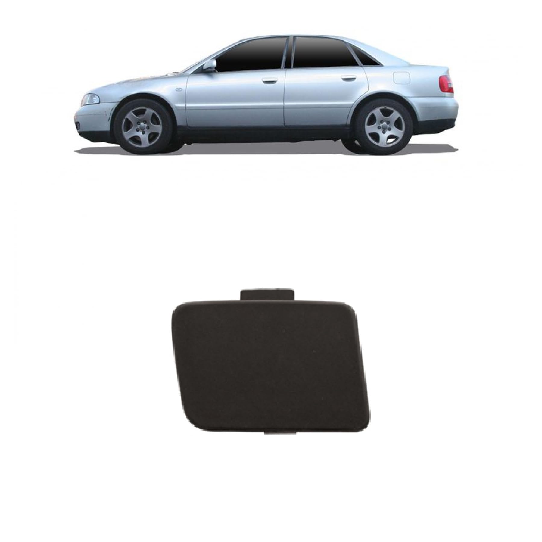 DM Autoteile Abschlepphaken Abdeckung Zughaken Stoßstange vorne kompatibel für Audi A4 B6 00-04 von DM Autoteile