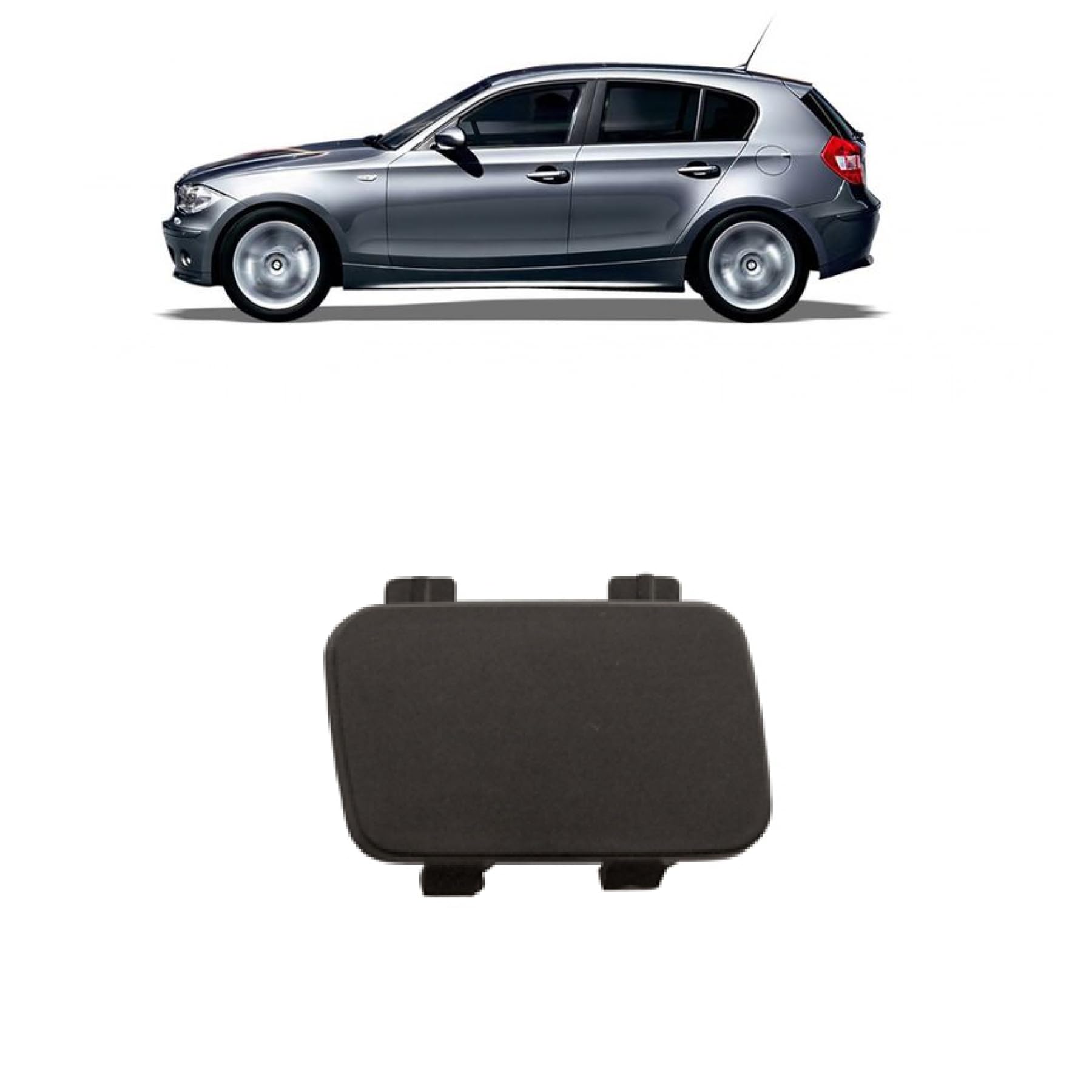DM Autoteile Abschlepphaken Abdeckung Zughaken Stoßstange vorne kompatibel für BMW 1er E87 07-11 von DM Autoteile