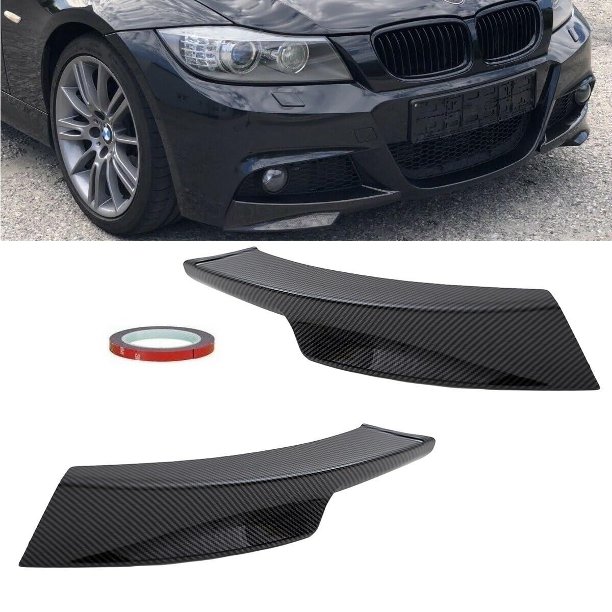 DM Autoteile 1697 Carbon Glanz Flaps Set Spoiler Lippen kompatibel für BMW 3er E90 E91 LCI mit M-Paket Stoßstange DM Autoteile 1697 Carbon Glanz Flaps Set Spoiler Lippen kompatibel für BMW 3er E90 E91 LCI mit M-Paket Stoßstange von DM Autoteile