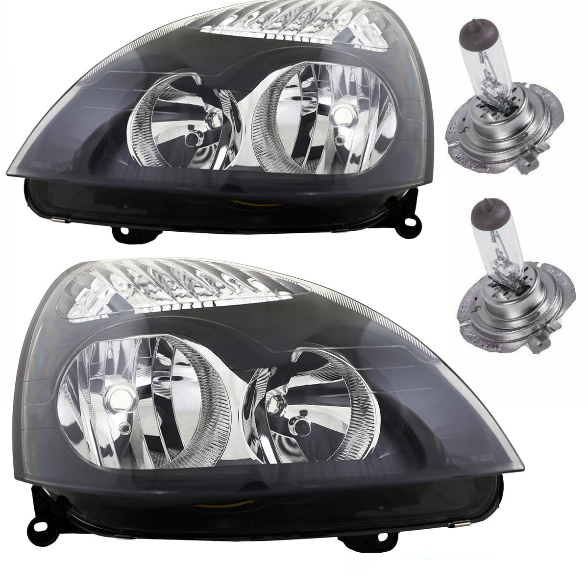 DM Autoteile 30267 Set Renault Clio II Scheinwerfer rechts+links schwarz Bj 01-05 H7/H1 V6 Design+Birnen DM Autoteile 30267 Set Renault Clio II Scheinwerfer rechts+links schwarz Bj 01-05 H7/H1 V6 Design+Birnen von DM Autoteile