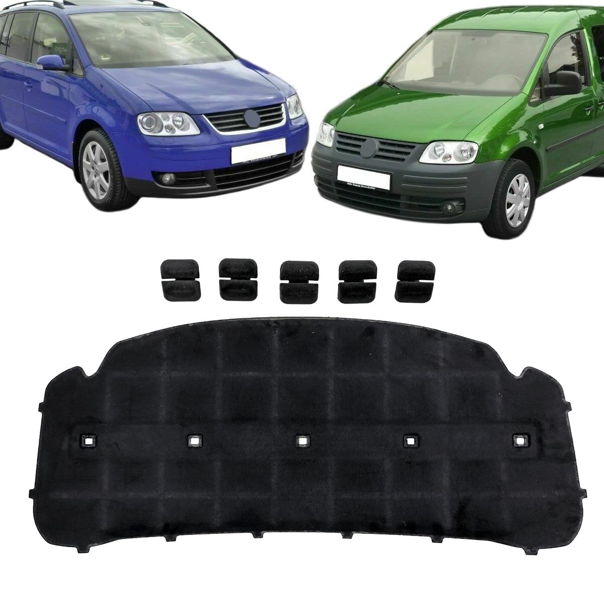 DM Autoteile Dämmatte Motorhaube Motorraumdämmung kompatibel für VW Caddy 03-15 Touran 1T ab 03-10 von DM Autoteile