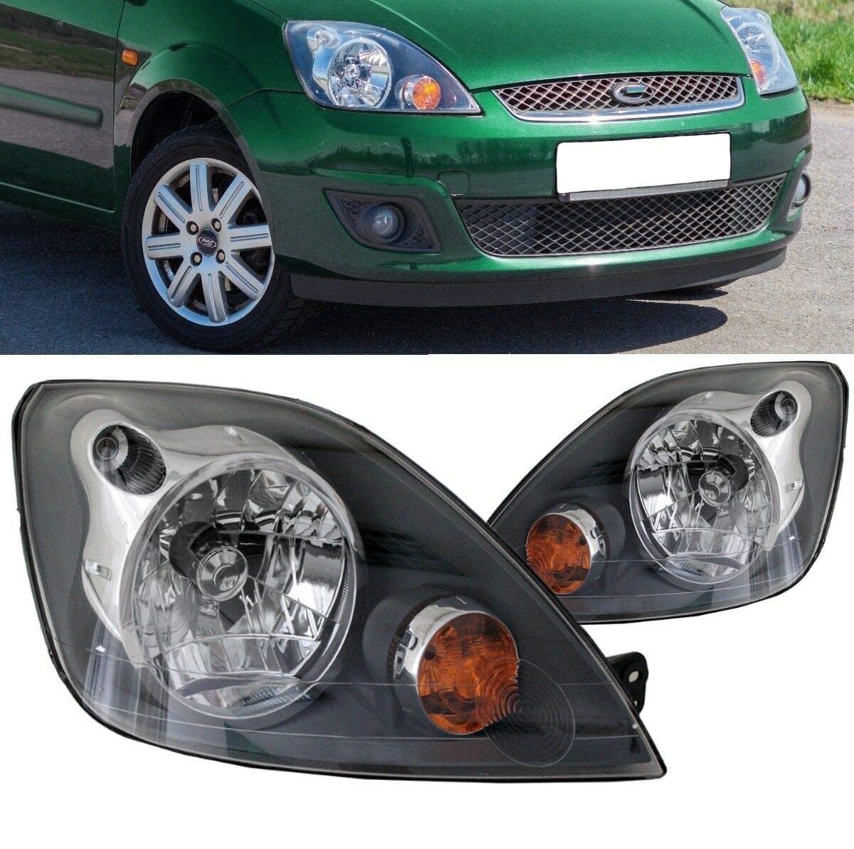 DM Autoteile Fiesta JD JH MK6 Scheinwerfer SET L+R H4 Facelift Klarglas Dunkelgrau 01-08 DM Autoteile Fiesta JD JH MK6 Scheinwerfer SET L+R H4 Facelift Klarglas Dunkelgrau 01-08 von DM Autoteile