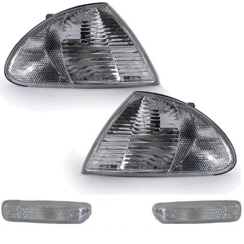 DM Autoteile 12021 Frontblinker + Seitenblinker Weiß Facelift kompatibel für BMW 3er E46 98-01 4/5 Türer von DM Autoteile