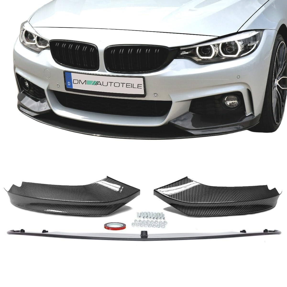 DM Autoteile Frontspoiler Sport-Performance Carbon Glanz passend für F32 F33 F36 M-Paket von DM Autoteile