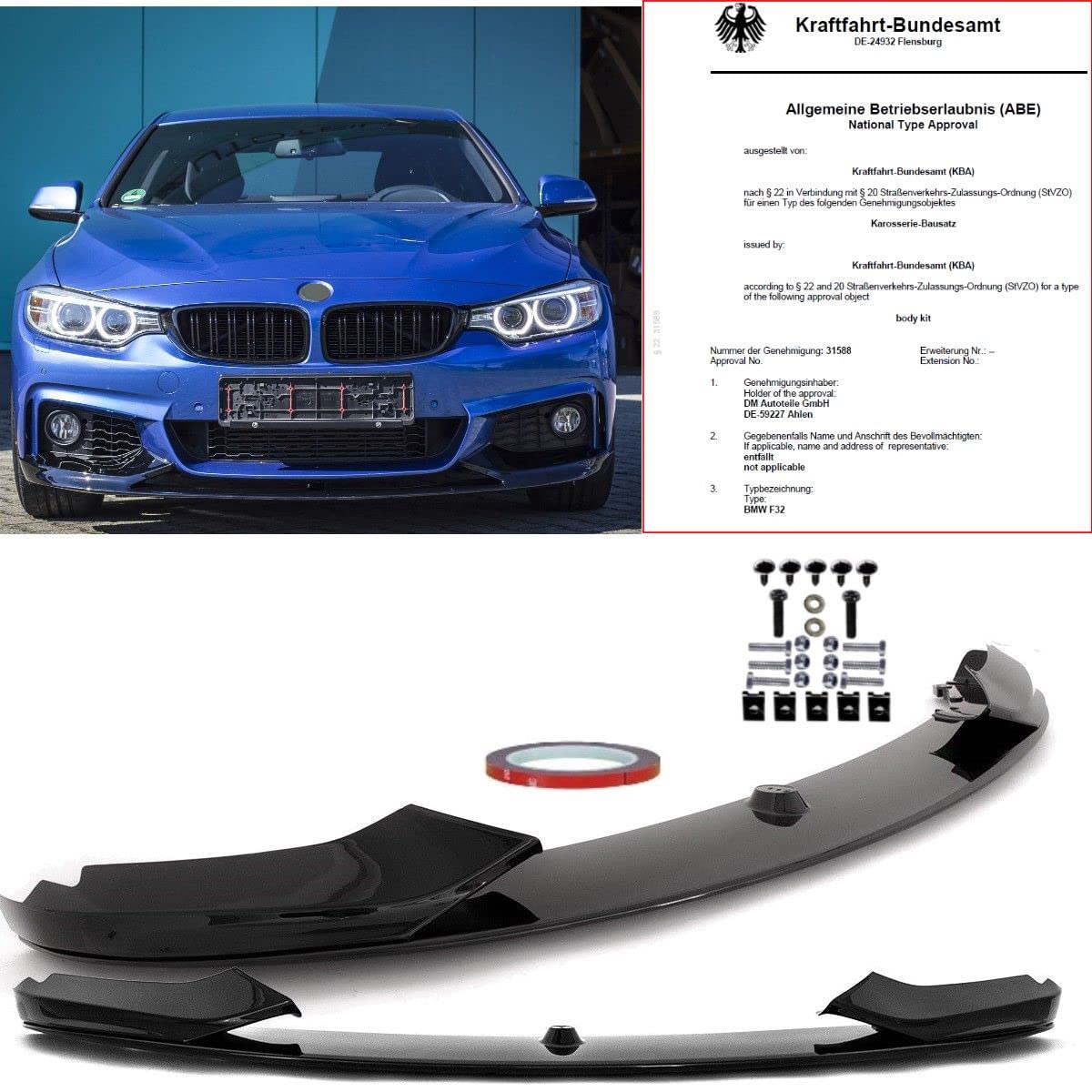 DM Autoteile Frontspoiler schwarz kompatibel für BMW F32 F33 F36 mit M-Paket DM Autoteile Frontspoiler schwarz kompatibel für BMW F32 F33 F36 mit M-Paket von DM Autoteile
