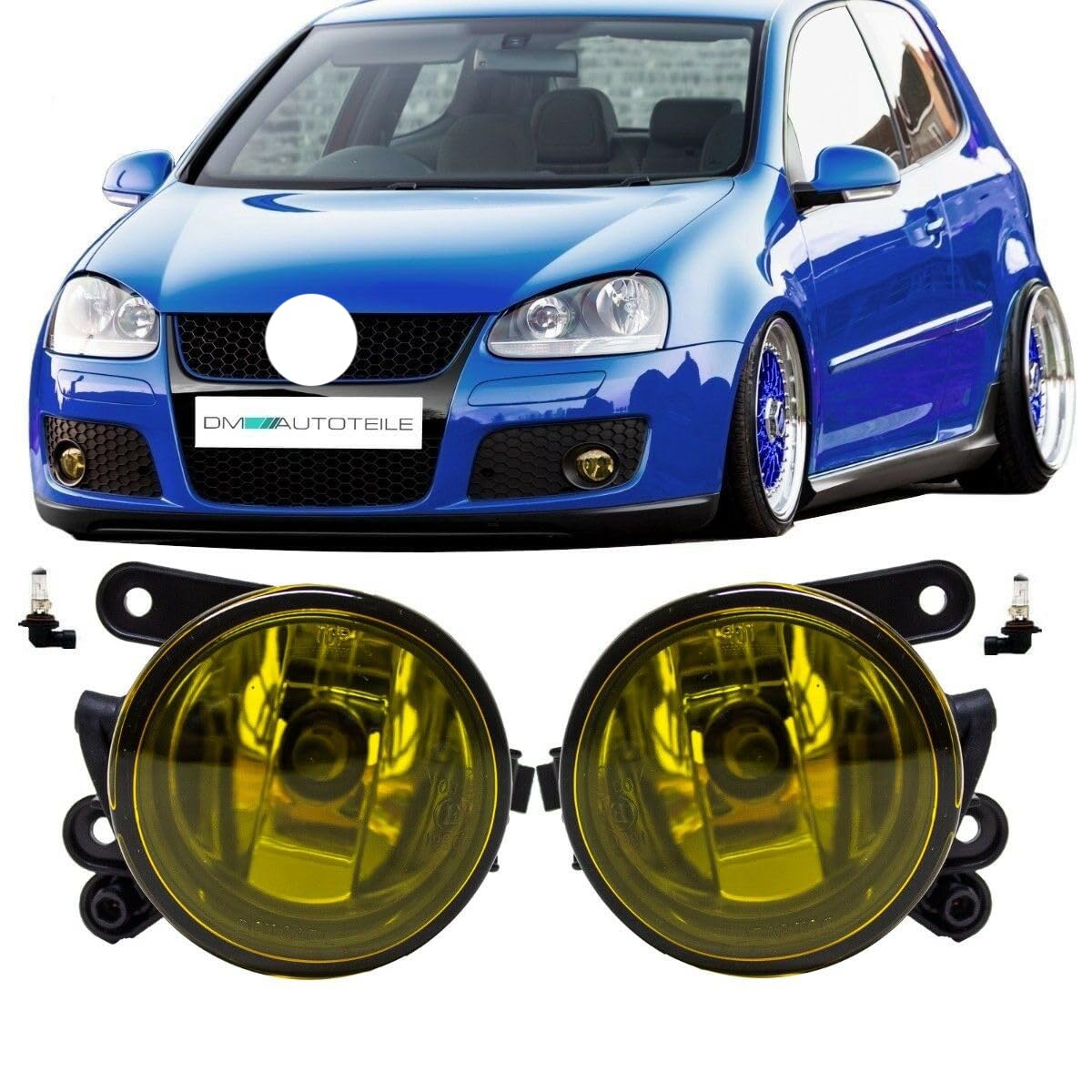 DM Autoteile Golf 5 V Nebelscheinwerfer SET Klarglas Gelb US GTI Look + Birnen + E-Zeichen DM Autoteile Golf 5 V Nebelscheinwerfer SET Klarglas Gelb US GTI Look + Birnen + E-Zeichen von DM Autoteile