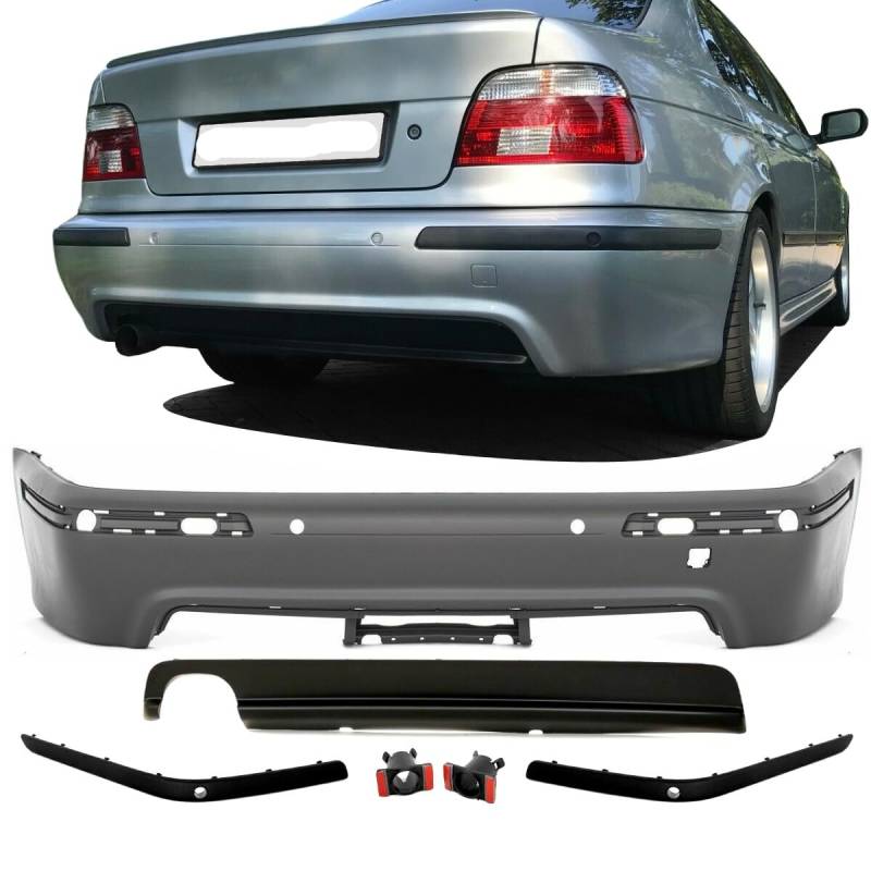 DM Autoteile 1303 Heck Stoßstange hinten für PDC+Diffusor kompatibel für BMW E39 auch M Paket M5 95-03 von DM Autoteile