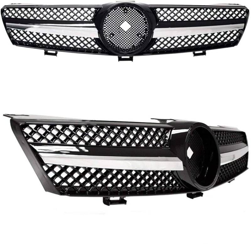 DM Autoteile Kühlergrill Gitter Schwarz hochglanz + Chrom passend für CLS C219 W219 AMG 04-08 von DM Autoteile